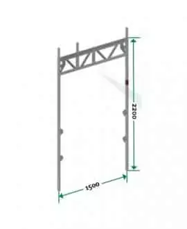 MJ-UNI CONNECT PASTOLIAI Sastatnes Tellingud Scaffolding Rusztowania Gerust Pastolių praėjimo arkinis rėmas praėjimas