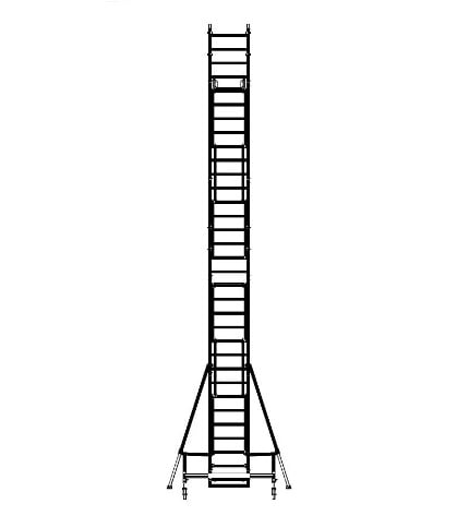 Aliuminio bokštelis bokšteliai pastoliai Aluberg 770-1000